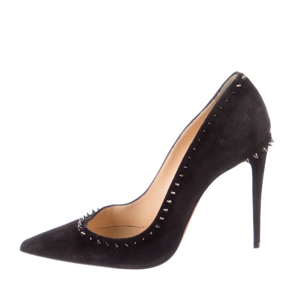 Anjalina 85 black suede spike pump Louboutin - Picture 1 of 2